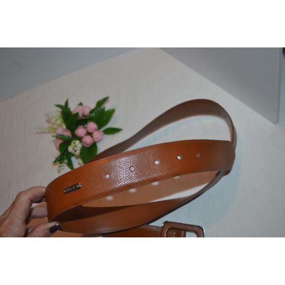 Vintage Lauren Box Silver Buckle Belt with Leather Body - Picture 4 of 5